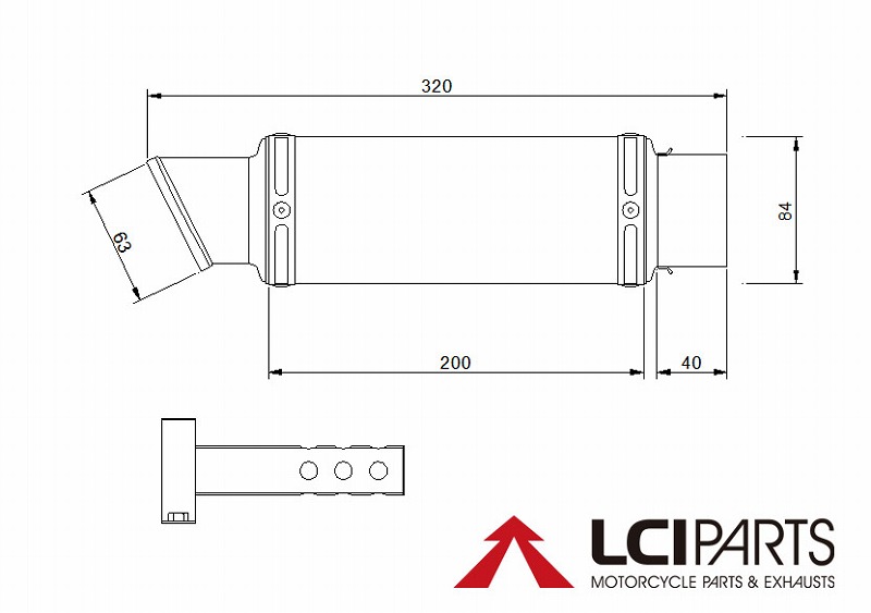 LCIPARTS SLIP-ON MUFFLER