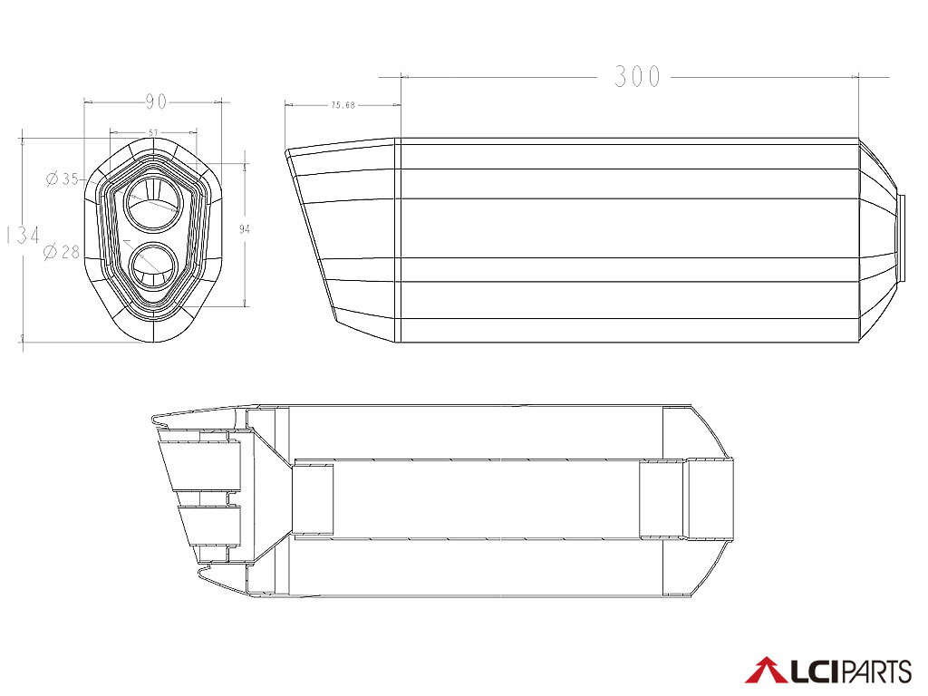 LCIPARTS SLIP-ON MUFFLER